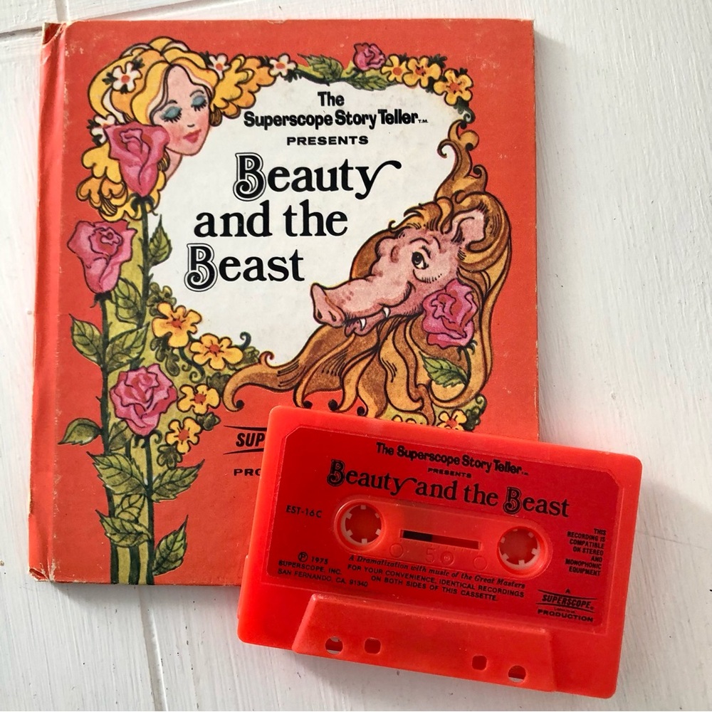 70s Storyteller Beauty and the Beast book and audio cassette
